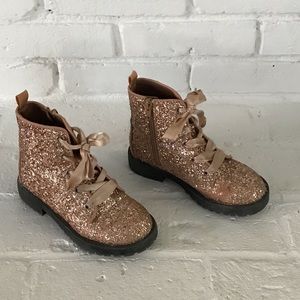Girls Gap sparkly Rose Gold boots